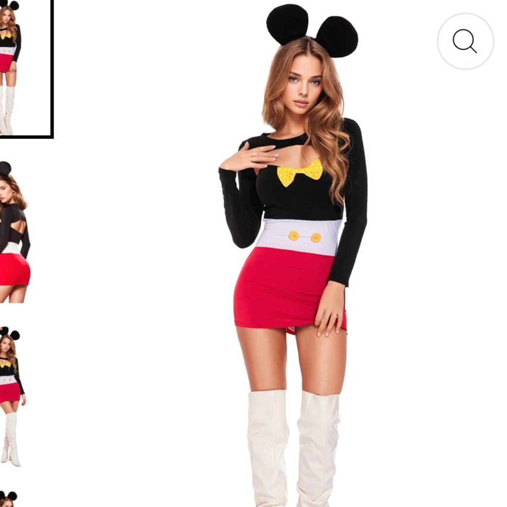 NEW NWT Mickey Mouse Walt Disney costume medium eyes animal sexy cute